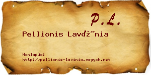 Pellionis Lavínia névjegykártya